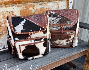 Mesa Cowhide Conceal Carry Backpack Laptop Bag by Countryside Co.