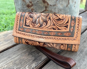 Stella Tooled Leather Wallet