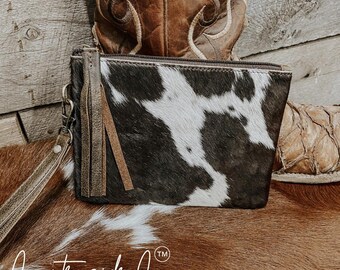 Colette Cowhide Wristlet by Countryside Co.