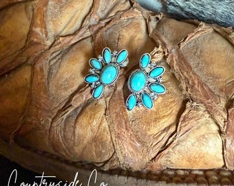 Flower Burst Turquoise Earring