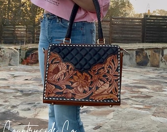 Laney Tooled Leather Conceal Carry Handbag