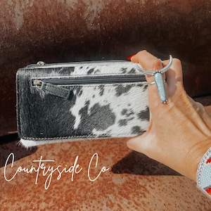 Cartera de piel de vaca Tumbleweed