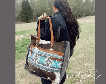 Isabela Cowhide Weekender Bag