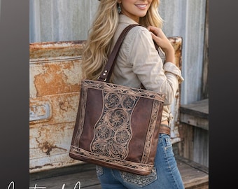 Adeline Conceal Carry Leather Tote Purse