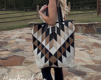 Cora Cowhide Weekender Travel Bag