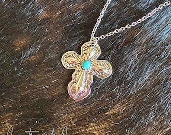 Southwestern Cross Necklace