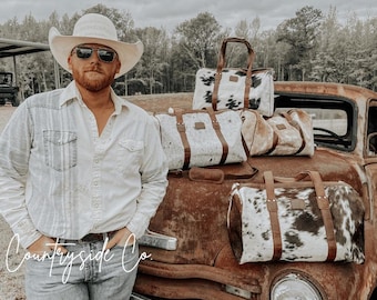 Henry Cowhide Duffle Bag by Countryside Co.