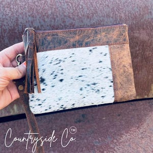 Bolso de mano Trailblazer de piel de vaca de Countryside Co.