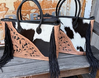 Western Heiress Cowhide Tote Purse