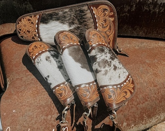 El Dorado Tooled Leather and Cowhide Carry Case by Countryside Co.