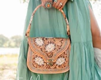Stella Tooled Leather Concealed Carry Handbag by Countryside Co.