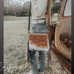 Countryside Co. の Georgia コンシールキャリー 牛革バッグ。