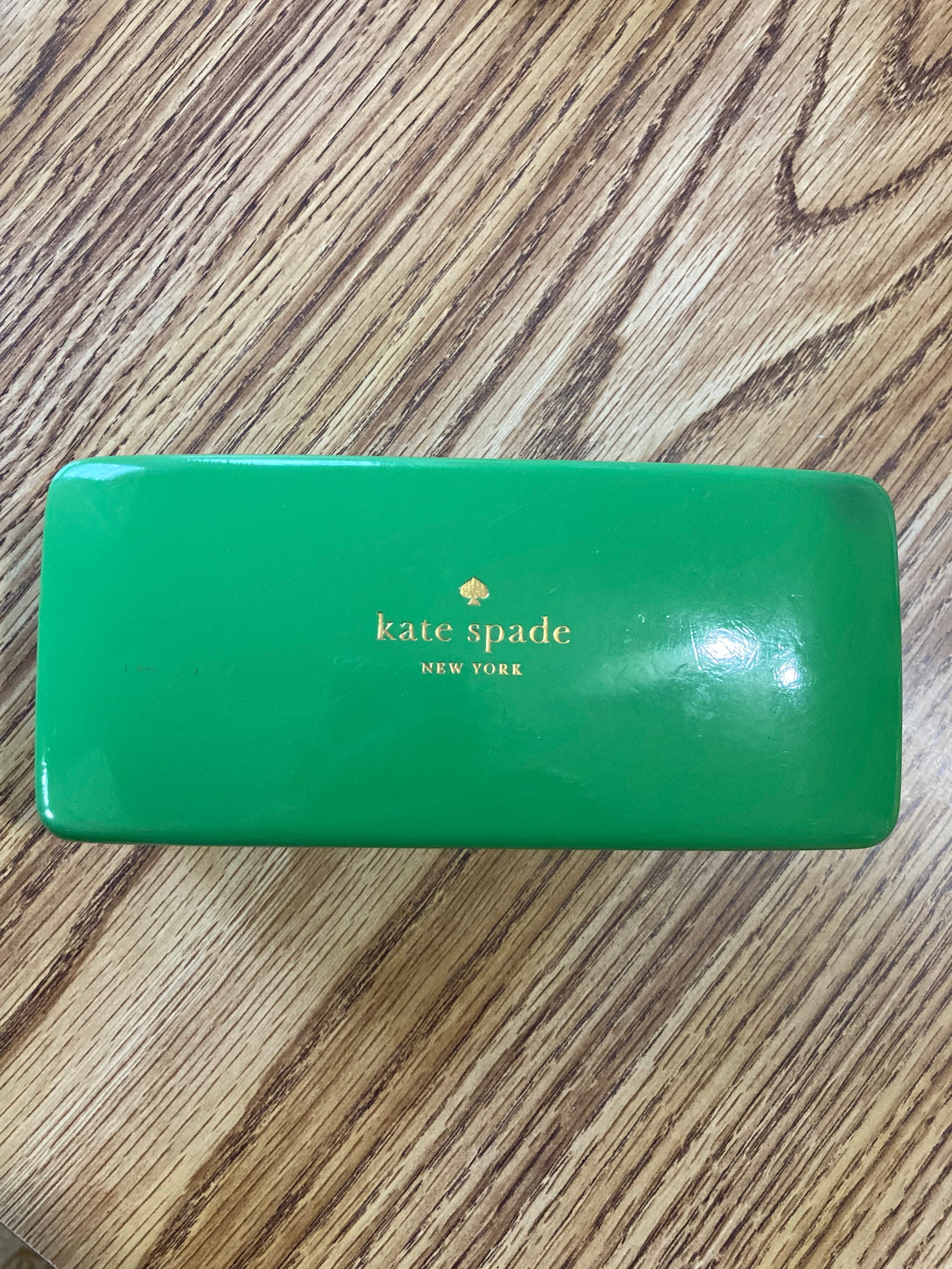 Kate Spade New York Hard Glasses/sun Glasses Case Green and Aqua