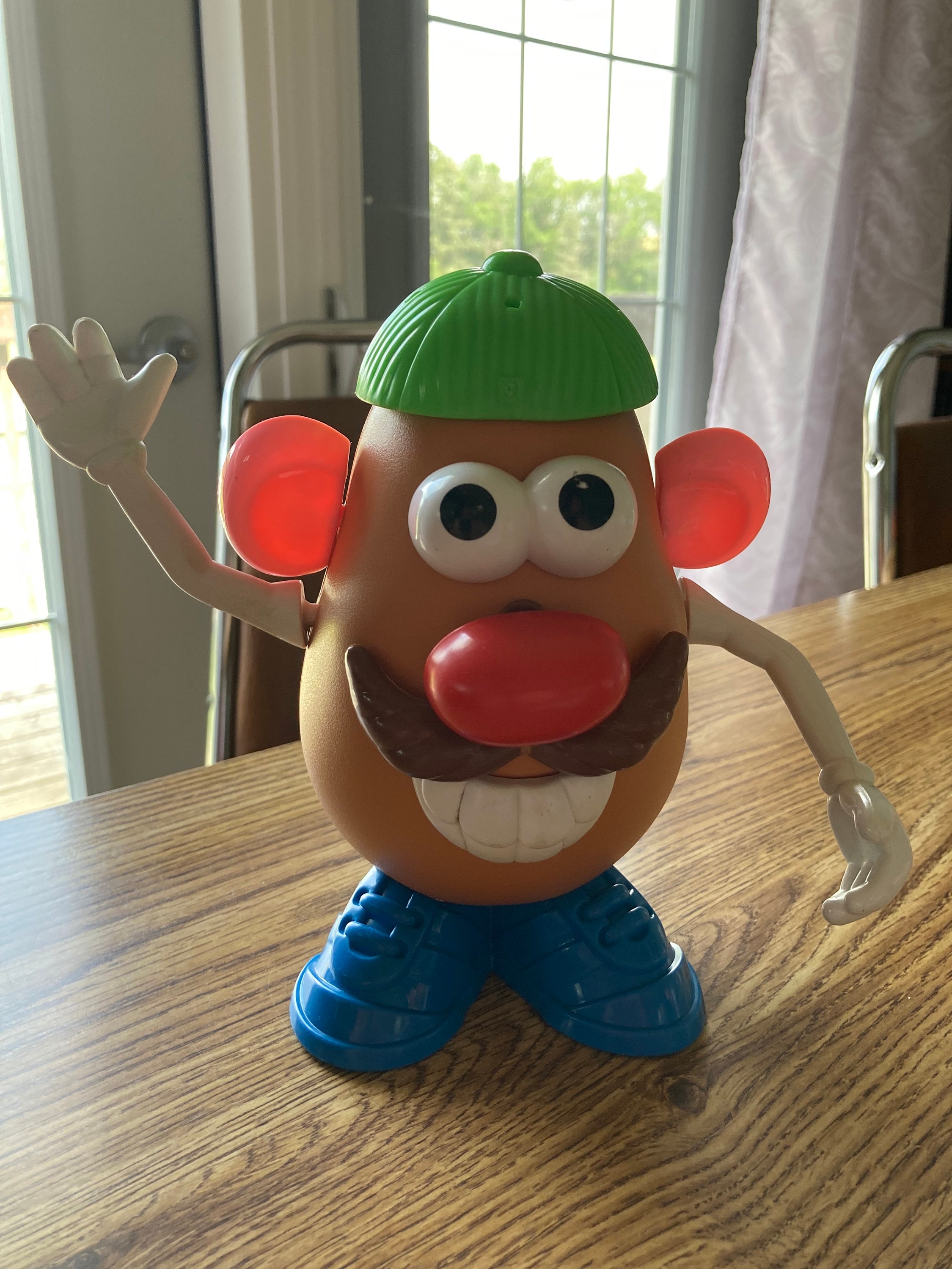 Vintage 1985 Mr Potato Head Playskool Blue Shoes Arms Green Hat