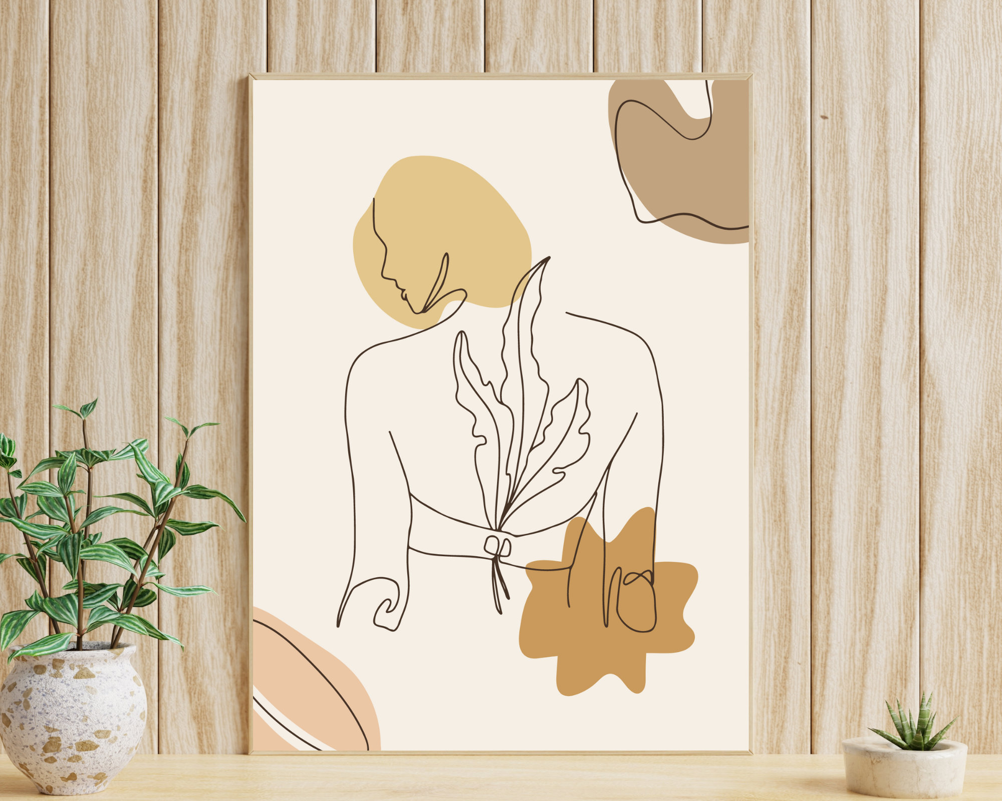 Minimalist Woman Body Line Art Female Back Print Digital Download ...