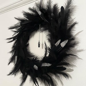 Handmade feather wreath