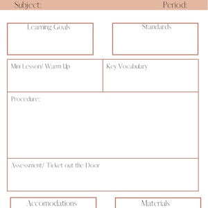 Lesson Plan Template