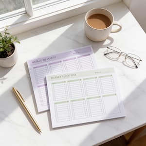 Weekly Planner Notepad: Handy To-Do & Habit Tracker - 5 Colors