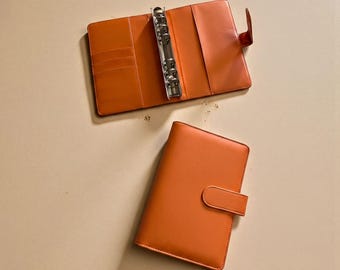 Reliure A6 en cuir PU : organiseur compact avec fentes pour cartes
