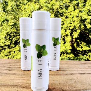 Vegan, Peppermint, Organic Lip Balm, Natural Lip Care, Hydrating Lip Balm, Cruelty-Free Lip Balm, Moisturizing Lip Balm, Peppermint Lip Balm