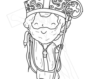 Saint Patrick of Ireland Coloring Sheet *Digital Download Only*