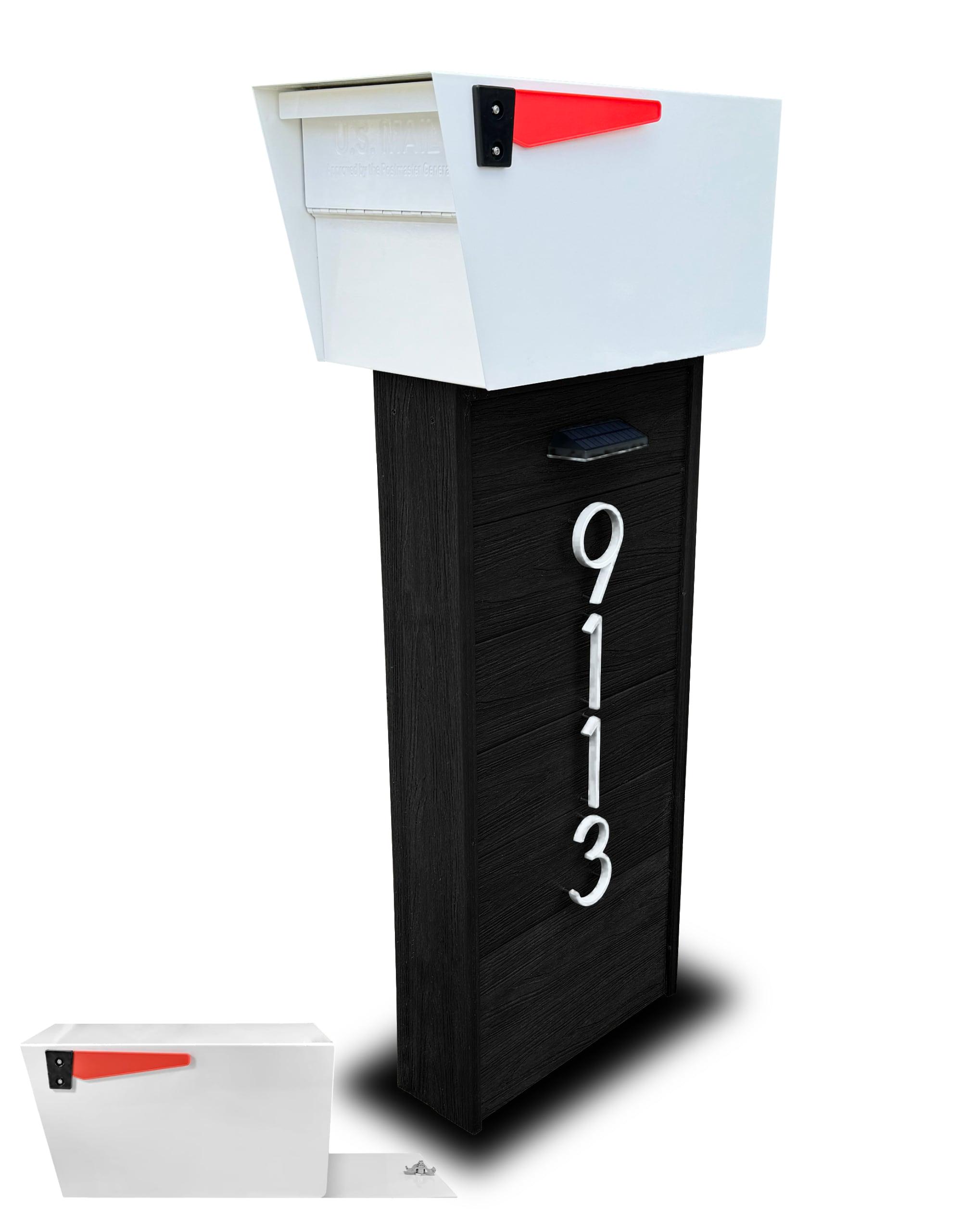 Modern Locking Mailbox – Composite, Rear Access With Floating Numbers ...