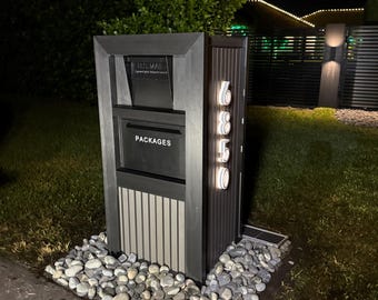 Vaultbox Elite – Locking Mailbox & Package Delivery Box with LED Address