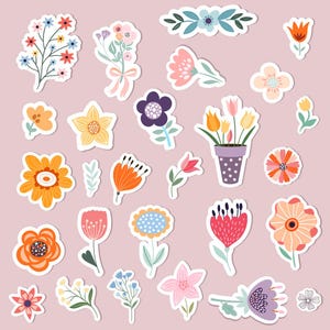 Digital Sticker Pack - 27 Beautiful Designs, Printable Sticker Bundle