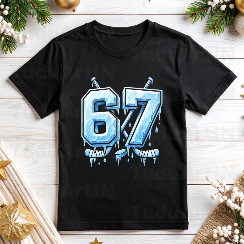6 7 Ice Hockey Meme Design Dripping Numbers Sports Humor Png, Ice Drip ...