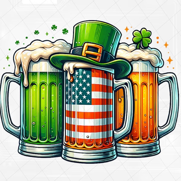PNG ONLY Irish Beer Ireland St Patricks Day Drinking Png, Beer Shamrock Png, Patrick's Day Png, Digital Download