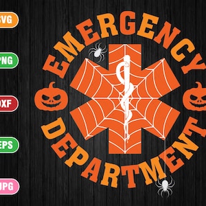 Emergency Department Halloween Svg, Emergency Room Nursing Nurse Svg, Happy Halloween Png, Digital Download