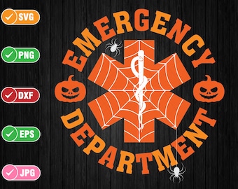 Emergency Department Halloween Svg, Emergency Room Nursing Nurse Svg, Happy Halloween Png, Digital Download