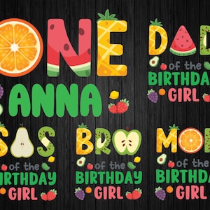 Personalisierte Name Obst Png, Familie Passende Obst Geburtstag Png, Fruiti Tutti Geburtstagsparty Png, digitaler Download