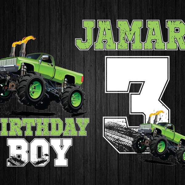 Personalized Birthday Monster Truck Birthday Boy Png,Truck Boy Birthday Png, Monster Truck Birthday Party Png