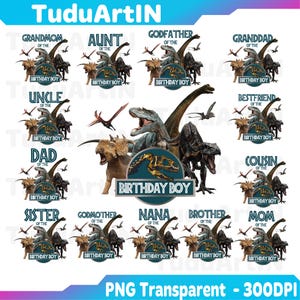 Dinosaurier Geburtstag Junge Png, Dinosaurier Familie Geburtstag Passende Png, T-Rex Benutzerdefinierte Geburtstag, Geburtstagskind Png