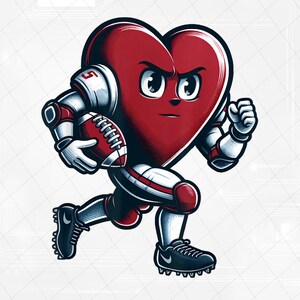 PNG SOMENTE Dia dos Namorados Coração Jogador de Futebol Equipe Esportes Png, Amante de Futebol Png, Dia dos Namorados Png, Download Digital
