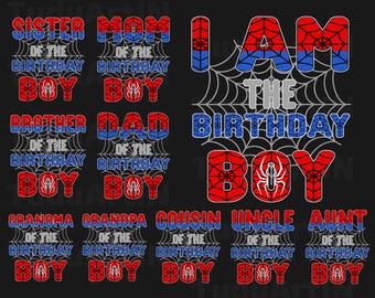 Bundel familie van de jarige spin verjaardag png, spin thema png, familie van de jarige png, spin verjaardag, Instant Download