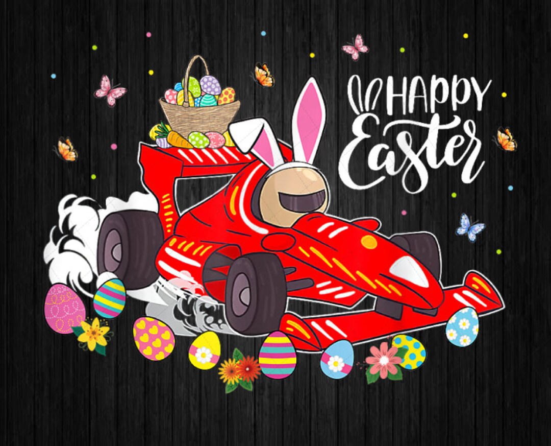 PNG ONLY Happy Easter Racing Car Png, Bunnies Eggs Hunt Png, Easter Day ...