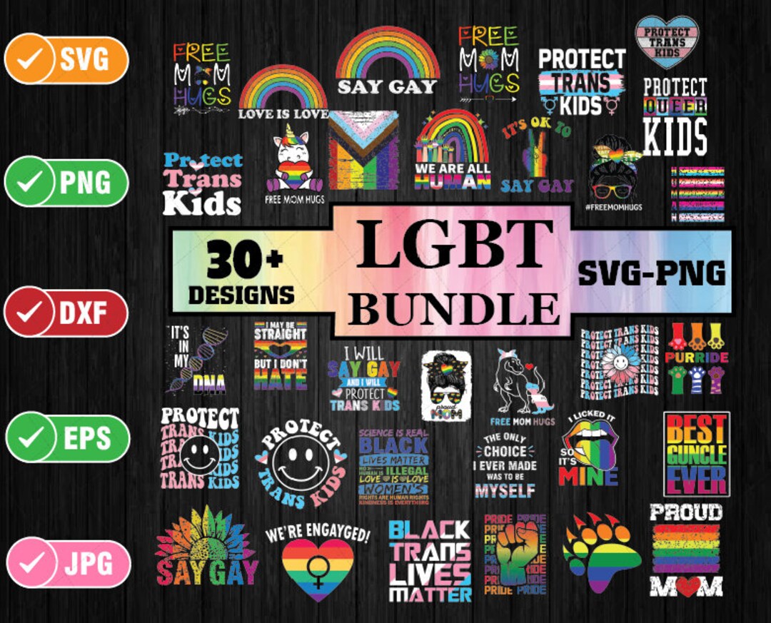 LGBT Png Bundle 30+ Files, Gay Pride Png Files, Lesbian Png, LGBT ...