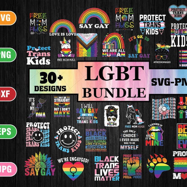 LGBT Png Bundle 30+ Files, Gay Pride Png Files, Lesbian Png, LGBT Rainbow Png, LGBT Quotes Png, Gay Sayings Png