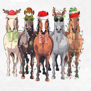 PNG NUR Pferde Weihnachten Png, Pferdeliebhaber Png, Weihnachten Png, digitaler Download