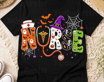 Halloween Nurse Life Funny Nursing Stethoscope Spo-oky Nurse Png, Halloween Nurse PNG, Spo-oky Stethoscope Png, Pumpkin Medical Png