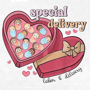 NUR PNG Spezial Lieferung Arbeit und Lieferung Krankenschwester Valentinstag Png, Baby Krankenschwester Png, Valentinstag Png, digitaler Download