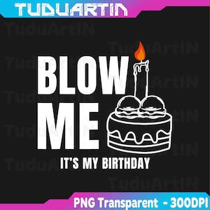 Blow Me It&#39;s My Birthday Funny Adult Joke Dirty Humor Mens Png, Humorous Birthday Png, Gift for man party Png,Birthday Png, Digital download