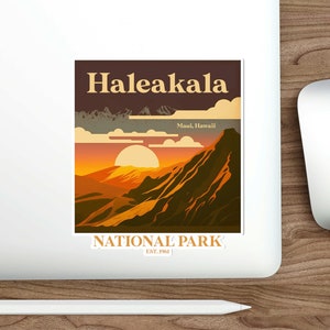 Haleakala Sticker, Haleakala Gift, Haleakala National Park Sticker, Haleakala Sunrise, Haleakala Print, Haleakala National Park