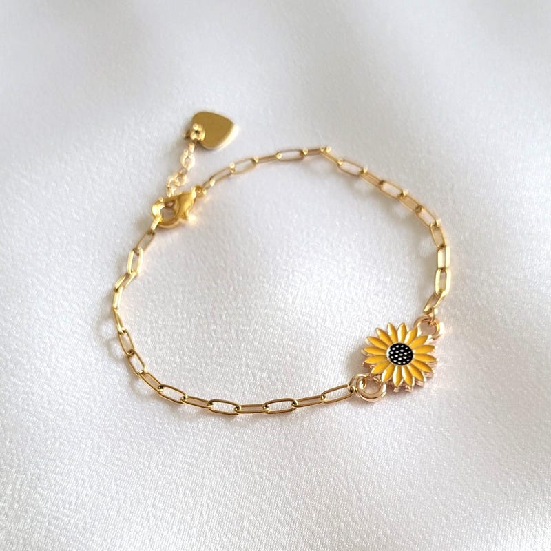Sunflower Magnetic Clasp Bracelet