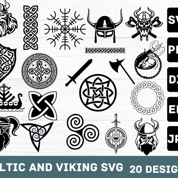 Celtic and Viking Svg Bundle, Celtic Kont Svg, Viking Design Svg, Celtic Tree Of Life Svg Bundle,  Valhalla svg, Viking Bundle Clipart,