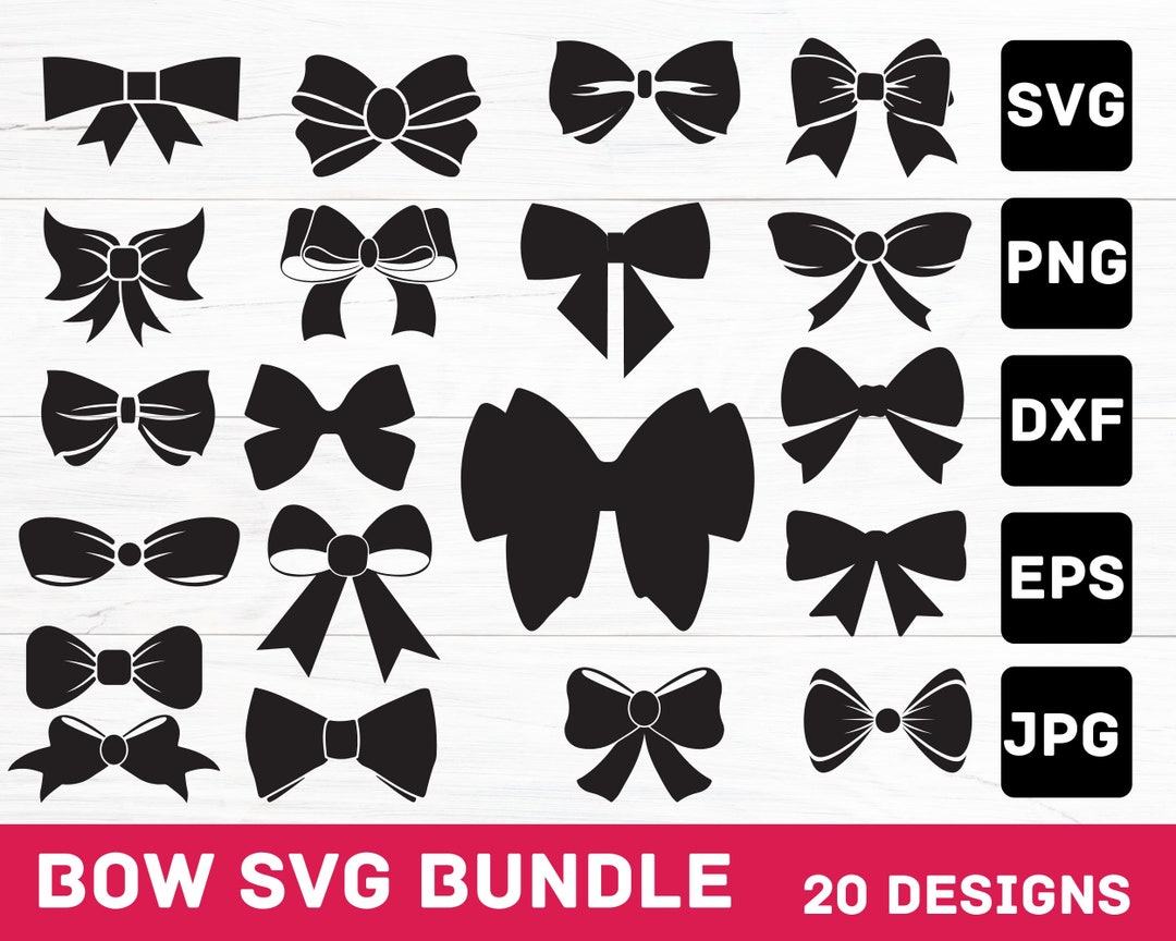 Ribbon Bow SVG Bundle, Ribbon SVG, Bow Svg, Present Svg, Bow Tie SVG ...