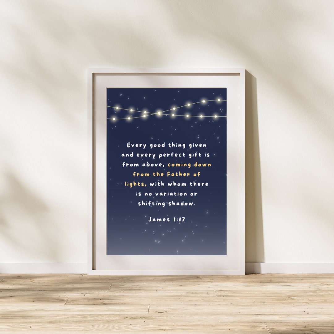 James 117 Bible Verse Nursery Wall Art Christian Nursery Etsy