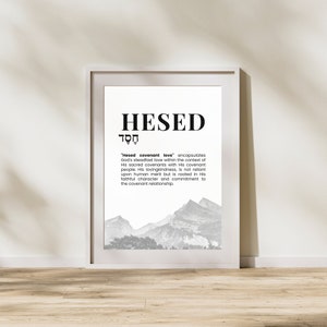 Hesed Scripture Wall Art Printable l Digital Download, Christian Printables